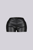 Onyx Curve Faux Leather Shorts