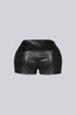 Onyx Curve Faux Leather Shorts