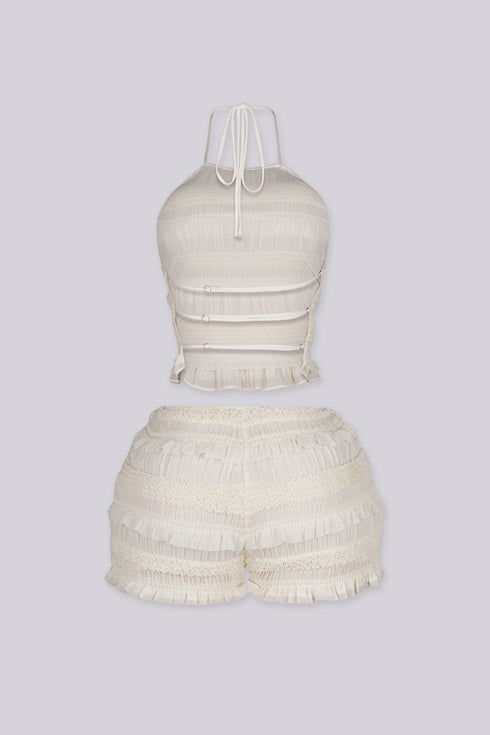Cloud Kiss Halter Top & Shorts SET
