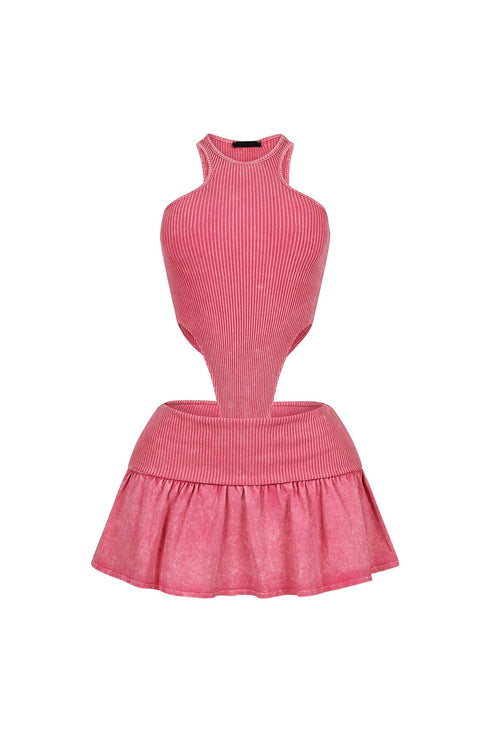 Isabelle Mineral Washed Bodysuit & Skirt SET