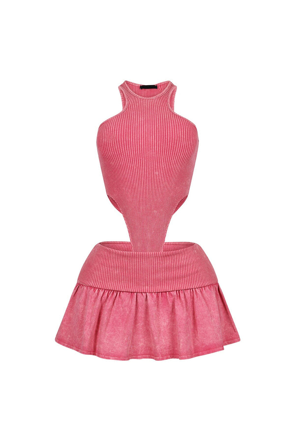 Isabelle Mineral Washed Bodysuit & Skirt SET