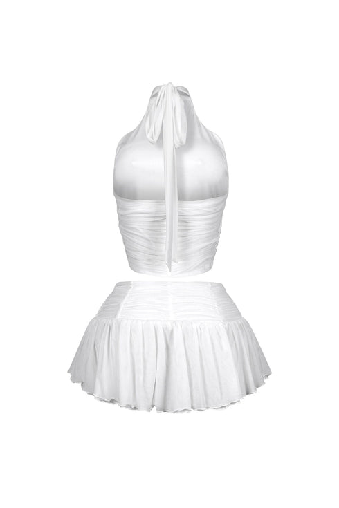Bunny Mesh Halter Top & Skirt SET