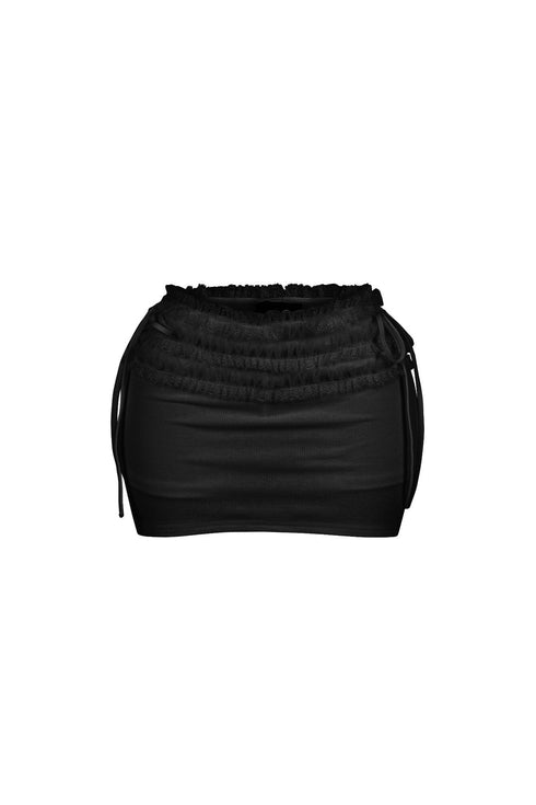 Gam Lace Trim Mini Skirt