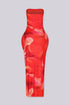 Ruby Stone Slit Maxi Dress