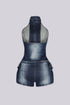 Zipstorm Denim Halter Top & Shorts SET