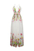 Osono Mesh Floral Printed Maxi Dress