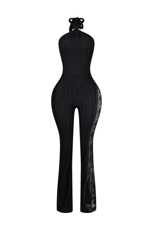 Osaka Crochet Halter Neck Jumpsuit