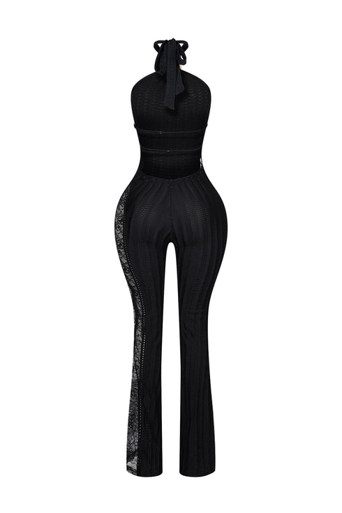 Osaka Crochet Halter Neck Jumpsuit