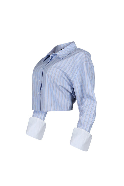 Ponyo Pinstripe Poplin Shirt Top