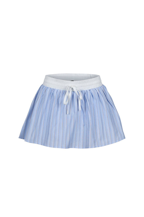 Ponyo Pinstripe Poplin Mini Skirt