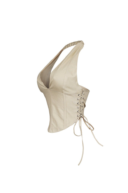 Kona Poplin Corset Halter Top