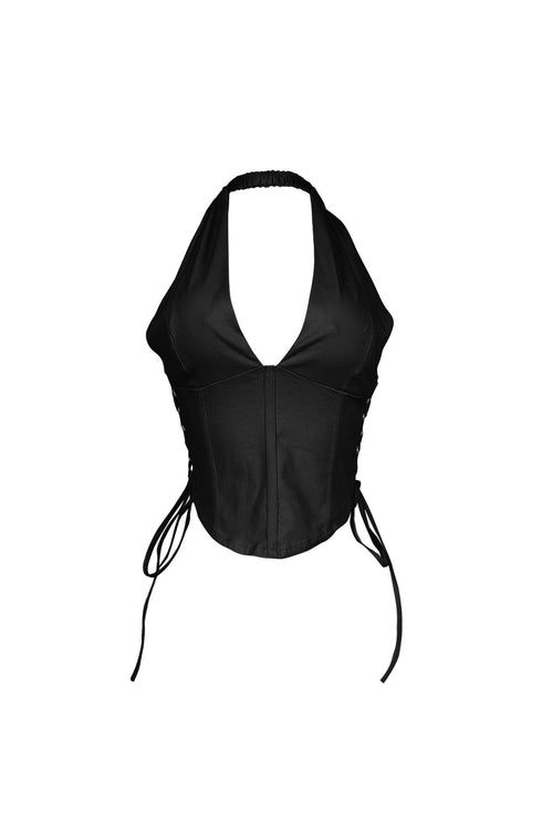 Kona Poplin Corset Halter Top