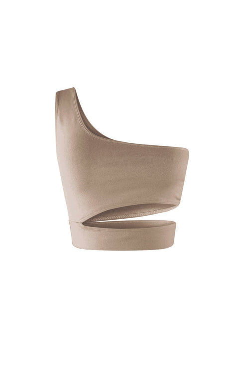 Soft Smooth One Shoulder Cutout Top