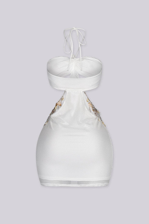 Seashell Shore Cutout Mini Dress