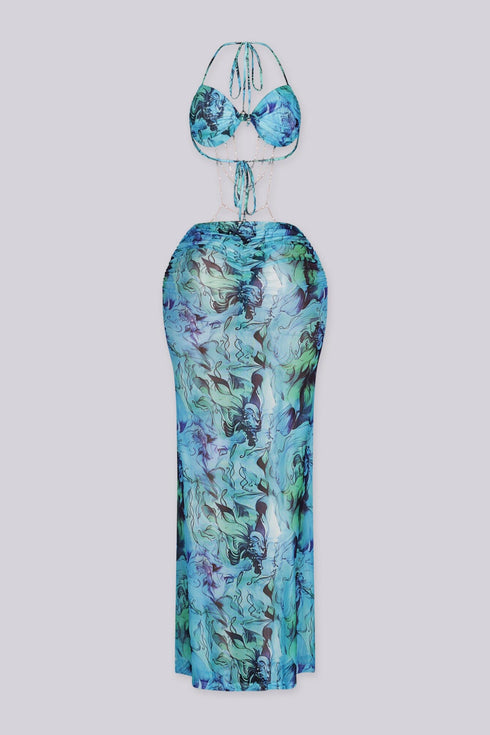 Laguna Marble Mermaid Maxi Dress