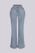 Opulent Rhinestone Flare Leg Denim Jeans