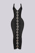 Aurora Gold Chain Midi Dress