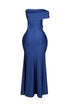 Apollo Nylon Off Shoulder Slit Maxi Dress