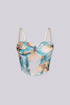 Coastal Watercolor Bustier Top