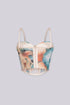 Coastal Watercolor Bustier Top