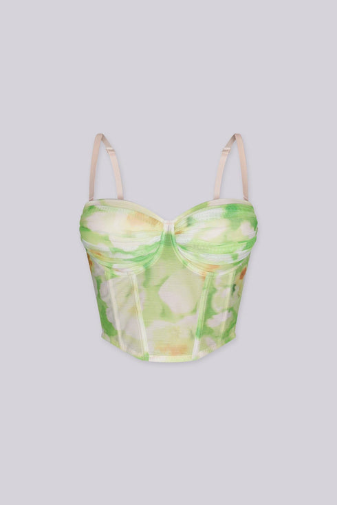Coastal Watercolor Bustier Top