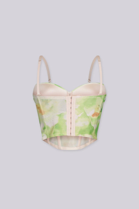 Coastal Watercolor Bustier Top