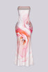 Blush Bloom Strapless Maxi Dress