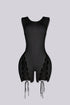 Vanta Ribbed Lace Up Romper