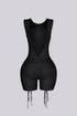 Vanta Ribbed Lace Up Romper