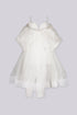 Blanc Étoile Organza Mini Dress