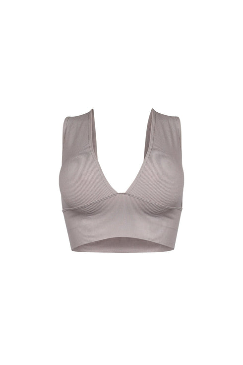 The Baby Ribbed Deep V-Neck Top