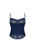 Tehran Stitching Denim Corset Top