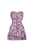 Sisterton Mesh Zebra Printed Tube Mini Dress