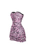 Sisterton Mesh Zebra Printed Tube Mini Dress