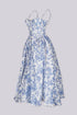 Riviera Bloom Corset Midi Dress