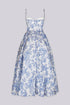 Riviera Bloom Corset Midi Dress