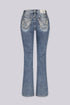 MISS ME Winged Bootcut Denim Jeans