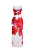 Roja Floral Printed Tube Maxi Dress