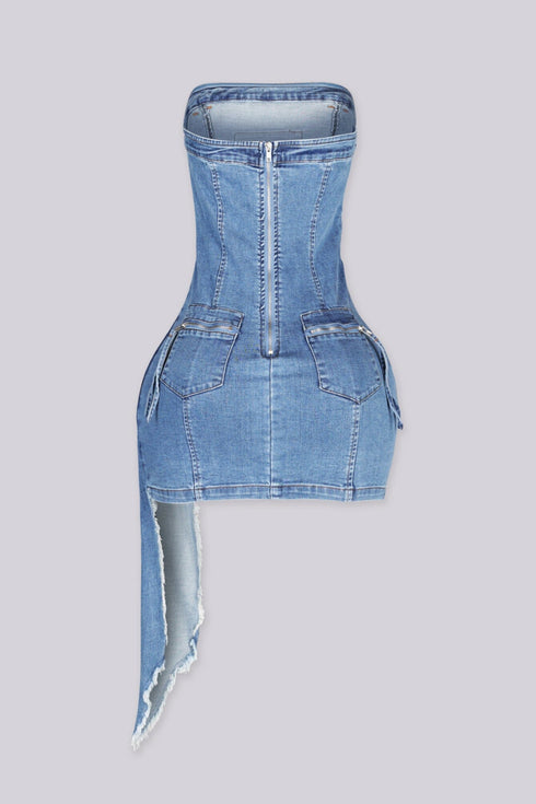 Zayla Riot Denim Mini Dress