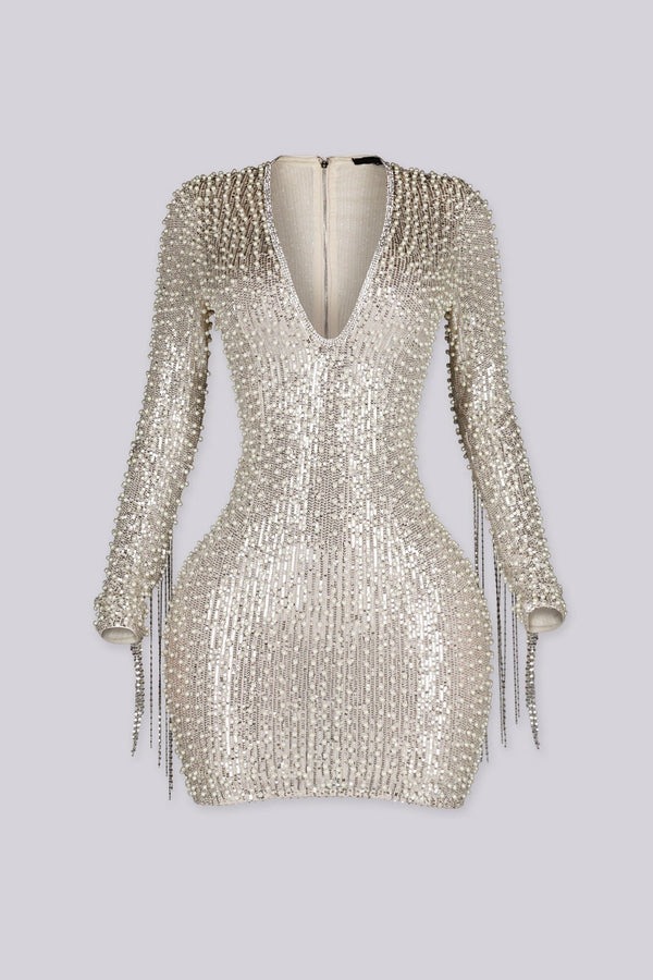 Deadly Glam Pearl Mini Dress