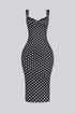Amalfi Polka Dot Halter Midi Dress