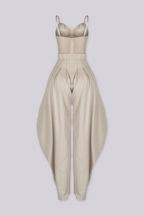 Ovela Sheer Corset Jumpsuit