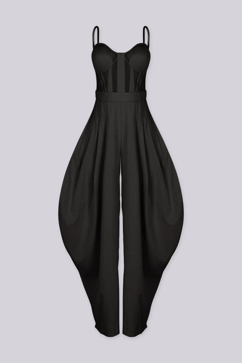 Ovela Sheer Corset Jumpsuit