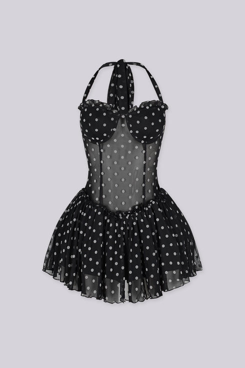 Poppy Dot Tulle Mini Dress