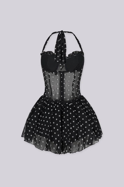 Poppy Dot Tulle Mini Dress