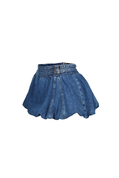 Bloomington Buckled Denim Skort