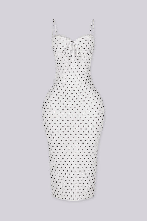 Selvia Polka Dot Midi Dress