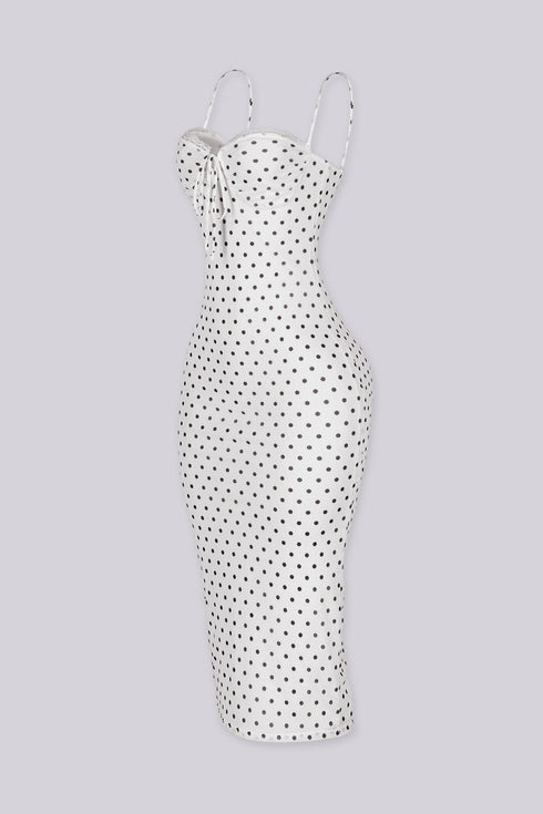 Selvia Polka Dot Midi Dress