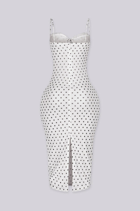 Selvia Polka Dot Midi Dress