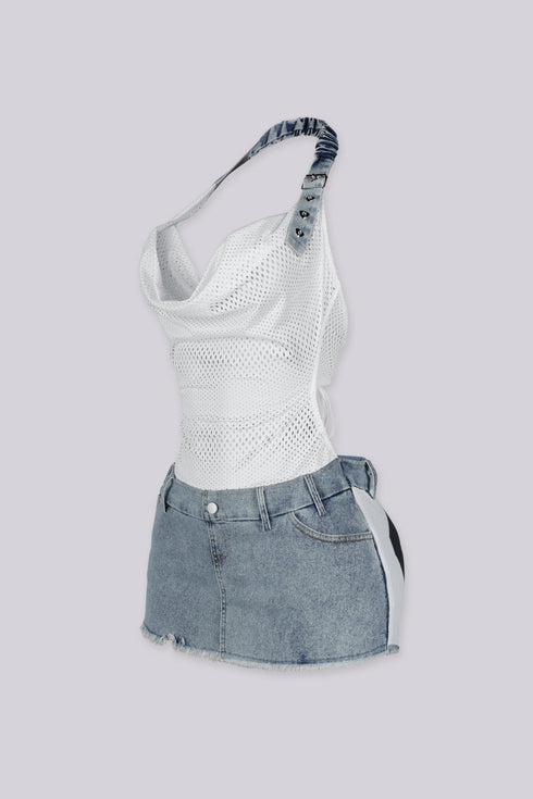 Varsity 8 Denim Mini Dress